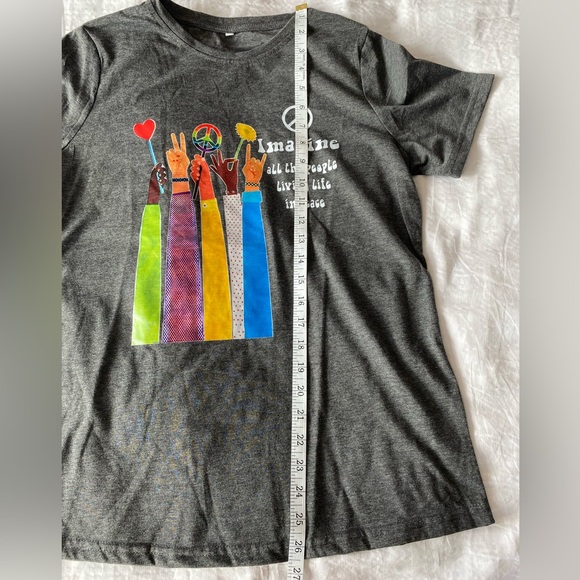 Imagine Lennon Inspired Graphic T-Shirt - Picture 10 of 12